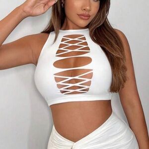 White Sleeveless Women's Top